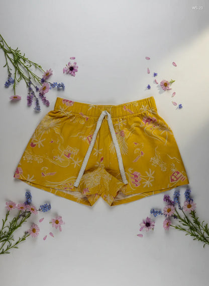 Shop Premium Womens Shorts by Marks & Spencer | Preloved Branded Clothes | Yellow Cotton | Women | OTS Thrift Store Lahore Pakistan