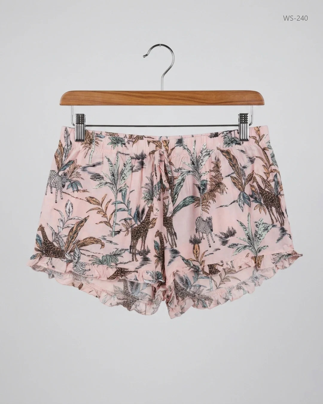 LOVE TO LOUNGE Peach Pink Womens Shorts (WS-240)