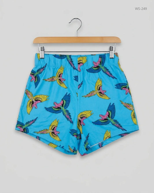 Shop Premium Womens Shorts by CHELSEA PEERS | Preloved Branded Clothes | Blue Cotton | Women | OTS Thrift Store Karachi Pakistan