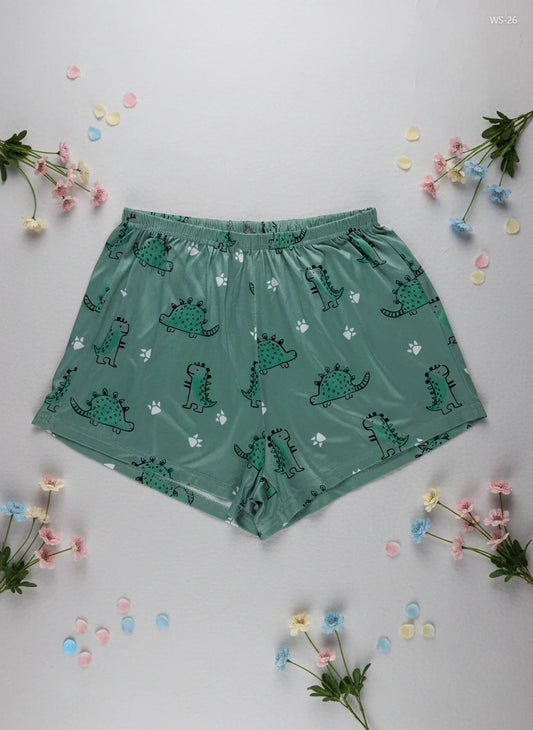 Secondhand Branded Womens Shorts by Cut Lable, Green Polyester fabric, Premium condition, for Women - Online Thrift Shop Islamabad Pakistan