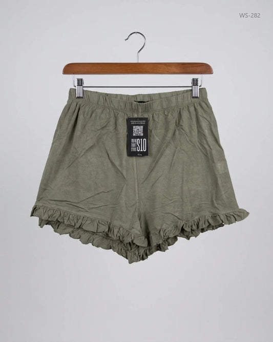 Premium Condition Womens Shorts | Preloved Trenyol | Olive Cotton | Thrift Shop for Women Lahore Pakistan | OTS
