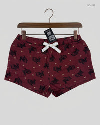AVENUE Maroon Womens Shorts (WS-283)