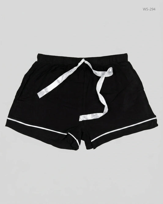Shop Premium Womens Shorts by CUT LABEL | Preloved Branded Clothes | Black Cotton | Women | OTS Thrift Store Islamabad Pakistan