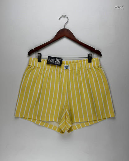 Womens Shorts | F&F | Preloved Branded | Yellow Cotton | Premium | OTS Thrift Store Peshawar Pakistan