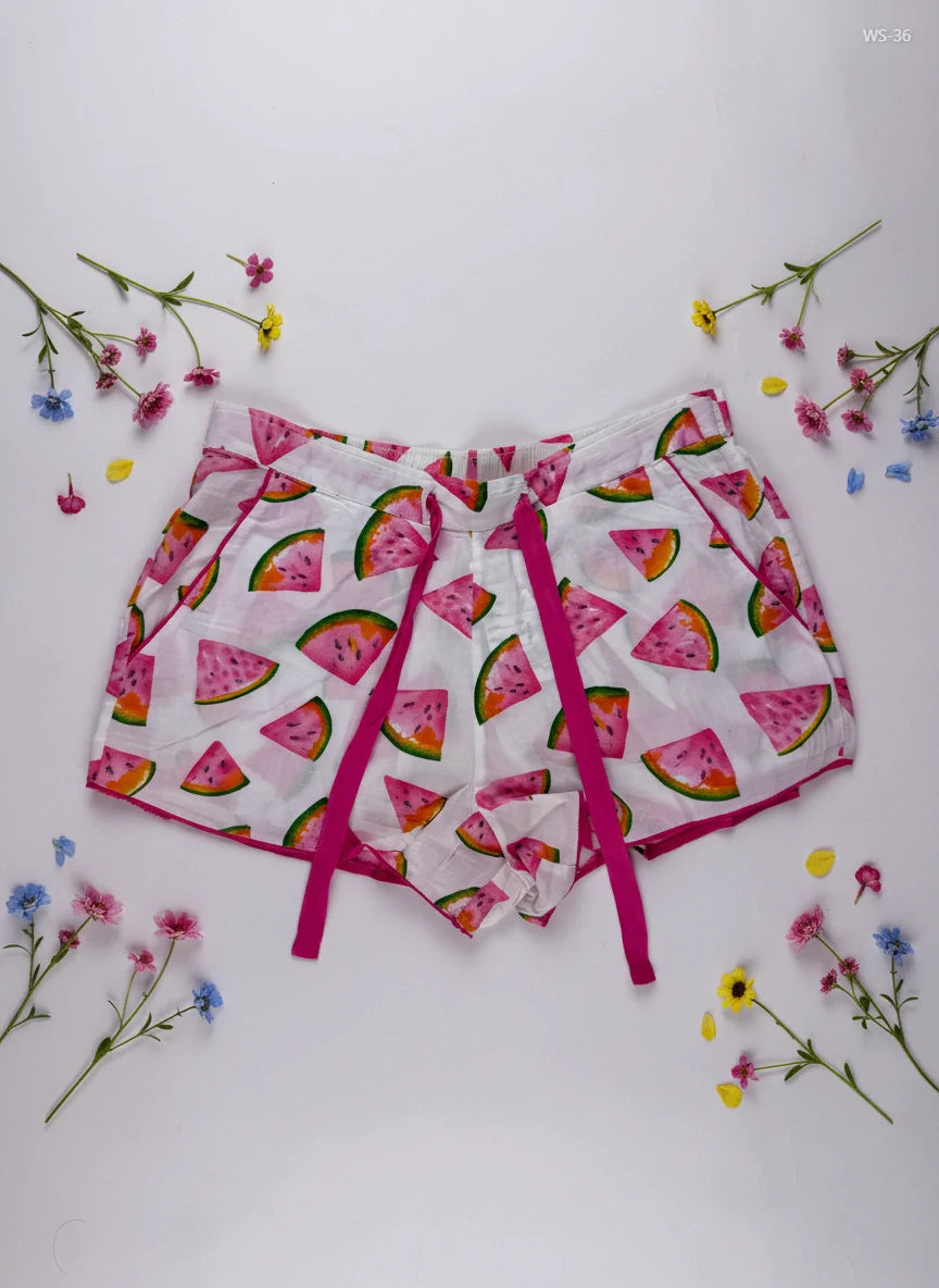 Shop Premium Womens Shorts by Cyber Jammies | Preloved Branded Clothes | White Cotton | Women | OTS Thrift Store Peshawar Pakistan