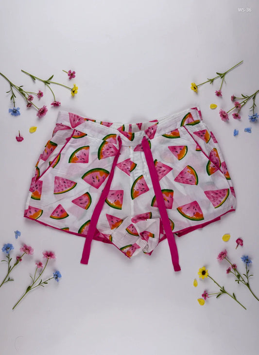 Shop Premium Womens Shorts by Cyber Jammies | Preloved Branded Clothes | White Cotton | Women | OTS Thrift Store Peshawar Pakistan