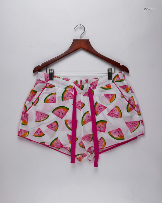 Shop Premium Womens Shorts by Cyber Jammies | Preloved Branded Clothes | White Cotton | Women | OTS Thrift Store Peshawar Pakistan
