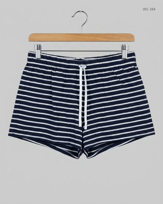 Premium Condition Womens Shorts | Preloved F&F | White & Blue Polyester | Thrift Shop for Women Lahore Pakistan | OTS