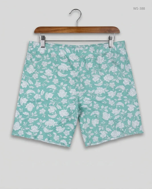 Secondhand Branded Womens Shorts by DUNNES, Light Green Cotton fabric, condition, for Women - Online Thrift Shop Peshawar Pakistan
