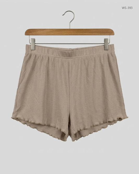 Secondhand Branded Womens Shorts by CUT LABEL, Brown Polyester fabric, Premium condition, for Women - Online Thrift Shop Lahore Pakistan