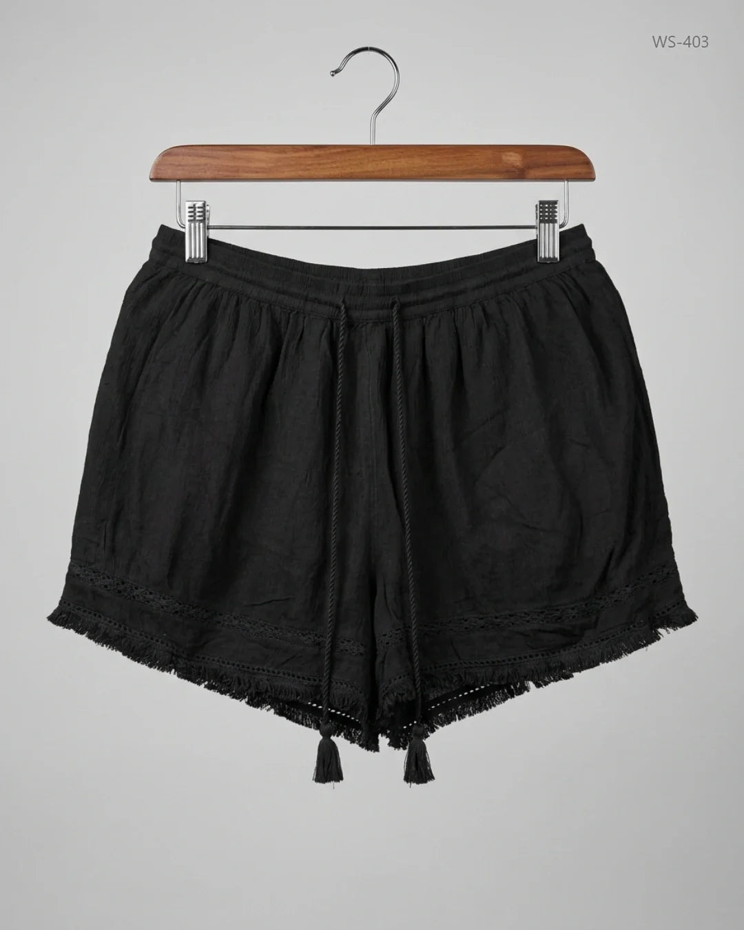 Secondhand Branded Womens Shorts by TU, Black Viscose fabric, Premium condition, for Women - Online Thrift Shop Karachi Pakistan