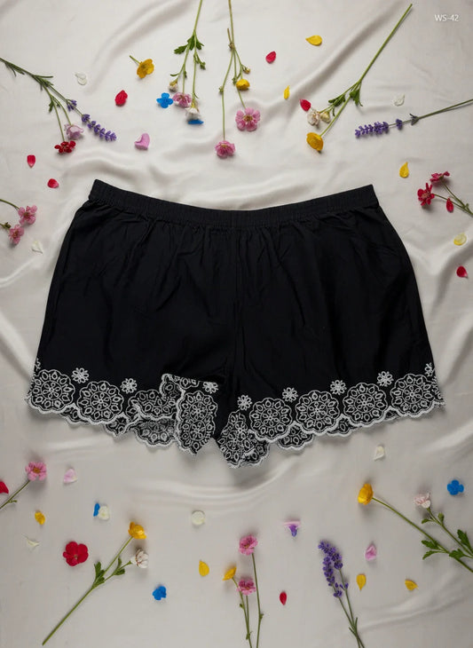Premium Condition Womens Shorts | Preloved George | Black Cotton | Thrift Shop for Women Karachi Pakistan | OTS