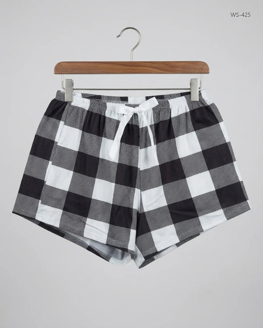 Premium Condition Womens Shorts | Preloved CUT LABEL | Black & White Polyester | Thrift Shop for Women Karachi Pakistan | OTS