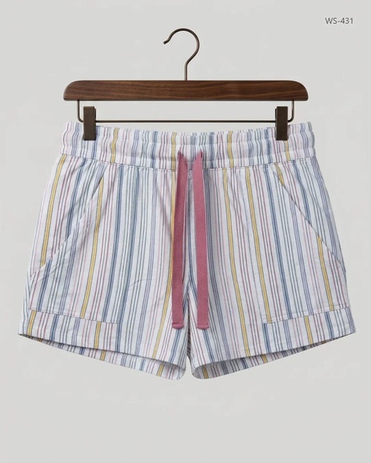 Preloved Premium Womens Shorts by CUT LABEL, White Polyester for Women - OTS Thrift Shop Lahore Pakistan