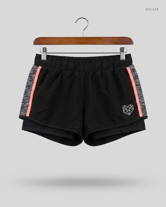 Preloved Premium Womens Shorts by Pink Soda Sport, Black Polyester for Women - OTS Thrift Shop Karachi Pakistan