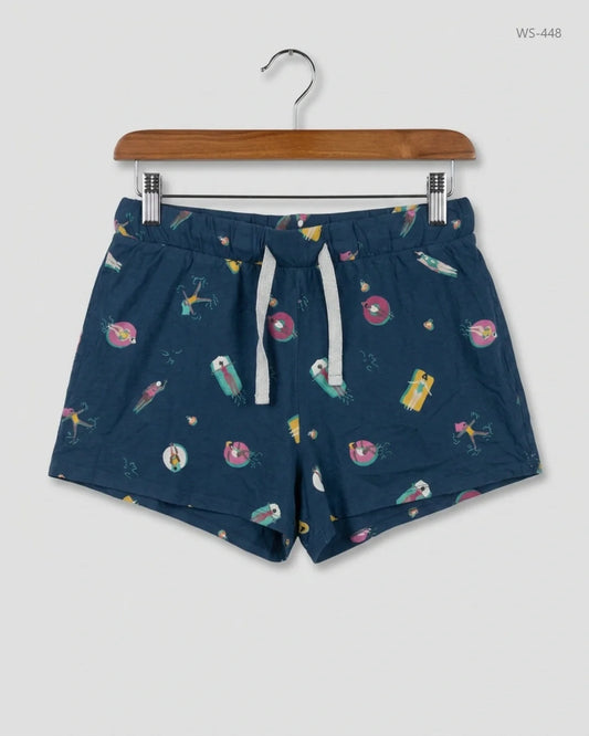 Womens Shorts | Marks & Spencer | Preloved Branded | SeaGreen Cotton | Premium | OTS Thrift Store Karachi Pakistan