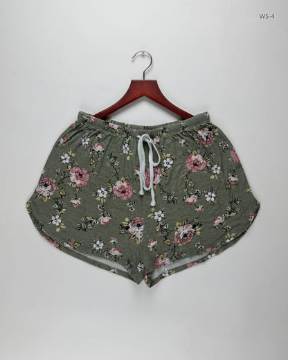 Good Condition Womens Shorts | Preloved Cut Lable | Green Polyester | Thrift Shop for Women Karachi Pakistan | OTS