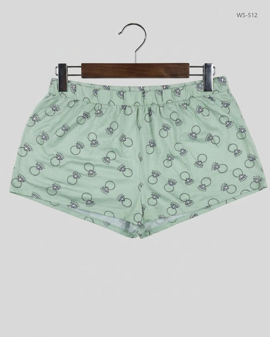UK Imported secondhand Womens Shorts - Lets Party by TJM brand, Pistachio Polyester, Premium condition, for Women - Online Thrift Store Karachi Pakistan
