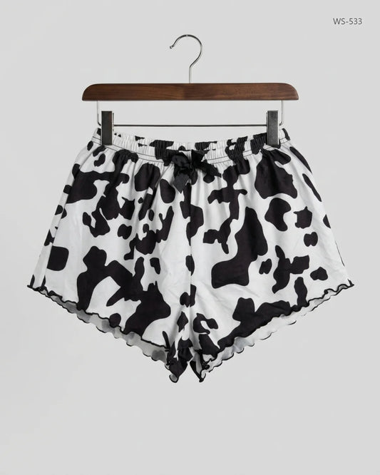 Premium Condition Womens Shorts | Preloved CUT LABEL | Black & White Polyester | Thrift Shop for Women Peshawar Pakistan | OTS