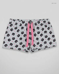 LOVE TO LOUNGE Grey Womens Shorts (WS-534)