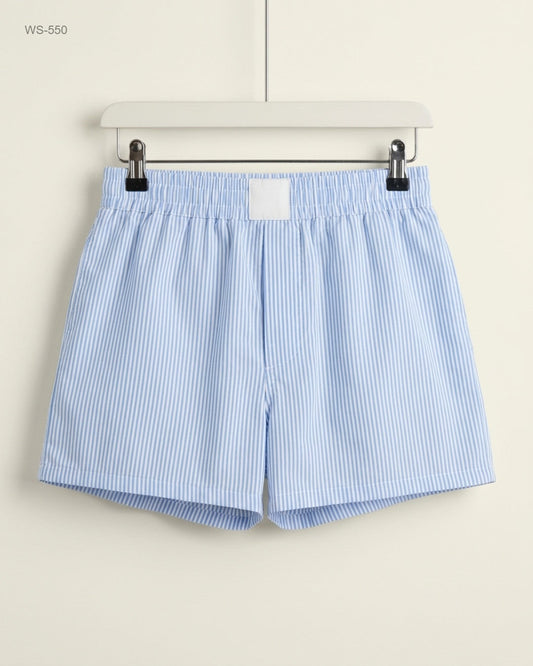 Secondhand Branded Womens Shorts by Shein, SkyBlue Cotton fabric, Premium condition, for Womens - Online Thrift Shop Lahore Pakistan