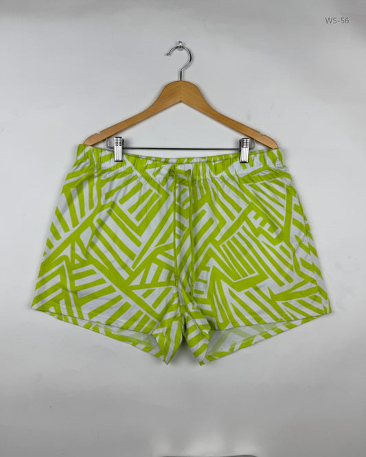 Womens Shorts | Pep & Co | Preloved Branded | Green Polyester | Premium | OTS Thrift Store Islamabad Pakistan