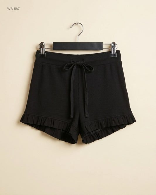 Shop Premium Womens Shorts by Zara | Preloved Branded Clothes | Black Cotton | Womens | OTS Thrift Store Islamabad Pakistan