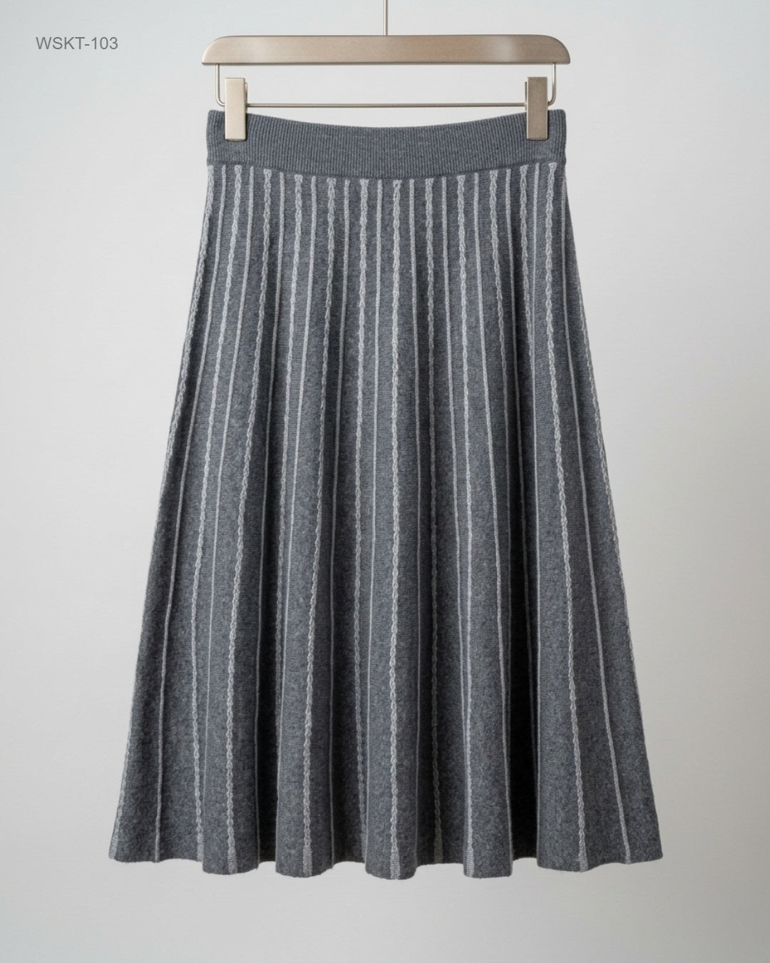 House of Bruar Grey Knitted A-Line Skirt buy preloved clothing online Pakistan