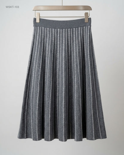 House of Bruar Grey Knitted A-Line Skirt buy preloved clothing online Pakistan