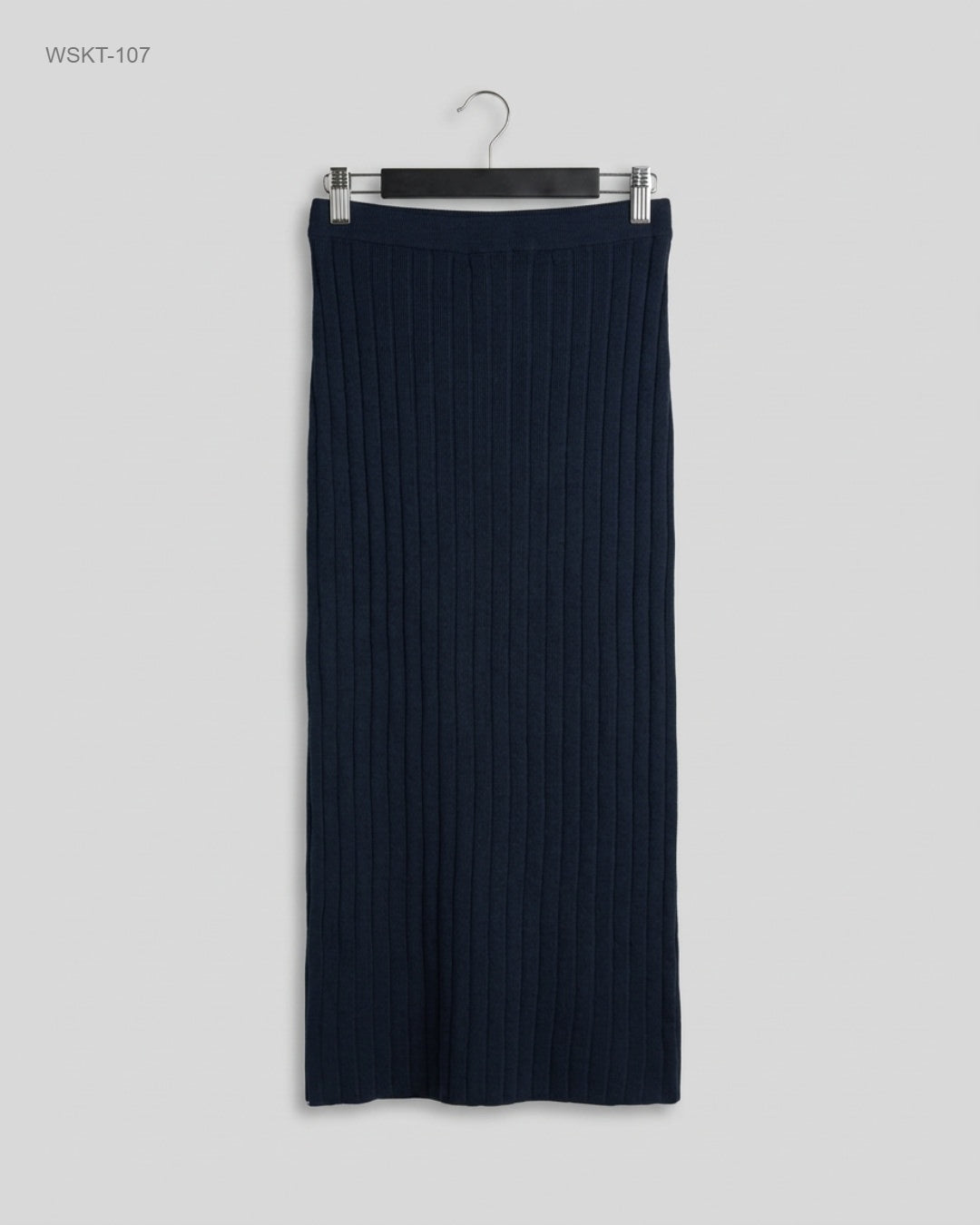 H&M Black Ribbed Knit Maxi Skirt buy preloved clothing online Pakistan
