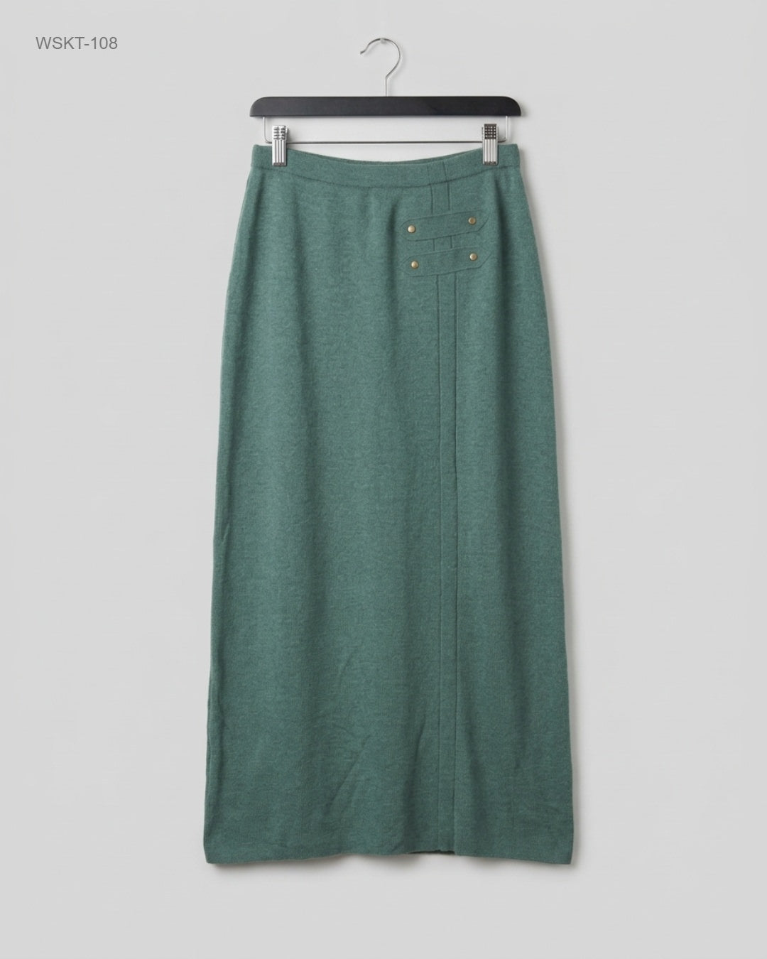 Emreco Green Knitted Maxi Skirt buy preloved clothing online Pakistan