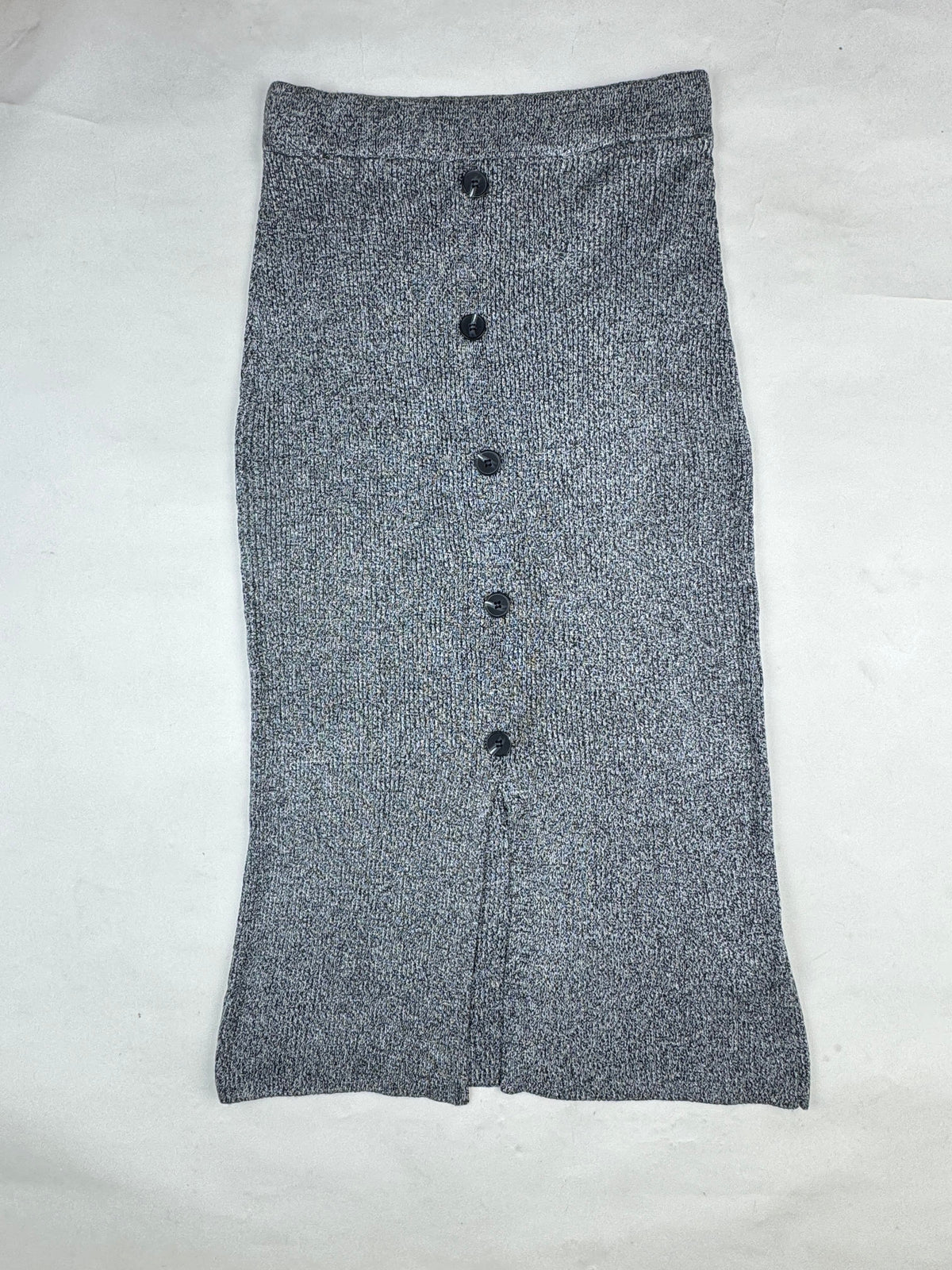 Marks & Spencer Gray Ribbed Knit Midi Skirt buy preloved clothing online Pakistan - image 2