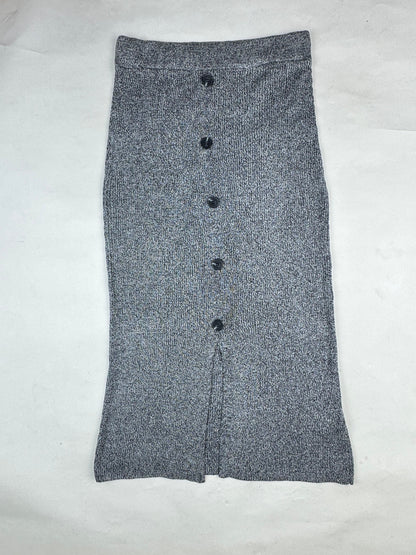 Marks & Spencer Gray Ribbed Knit Midi Skirt buy preloved clothing online Pakistan - image 2