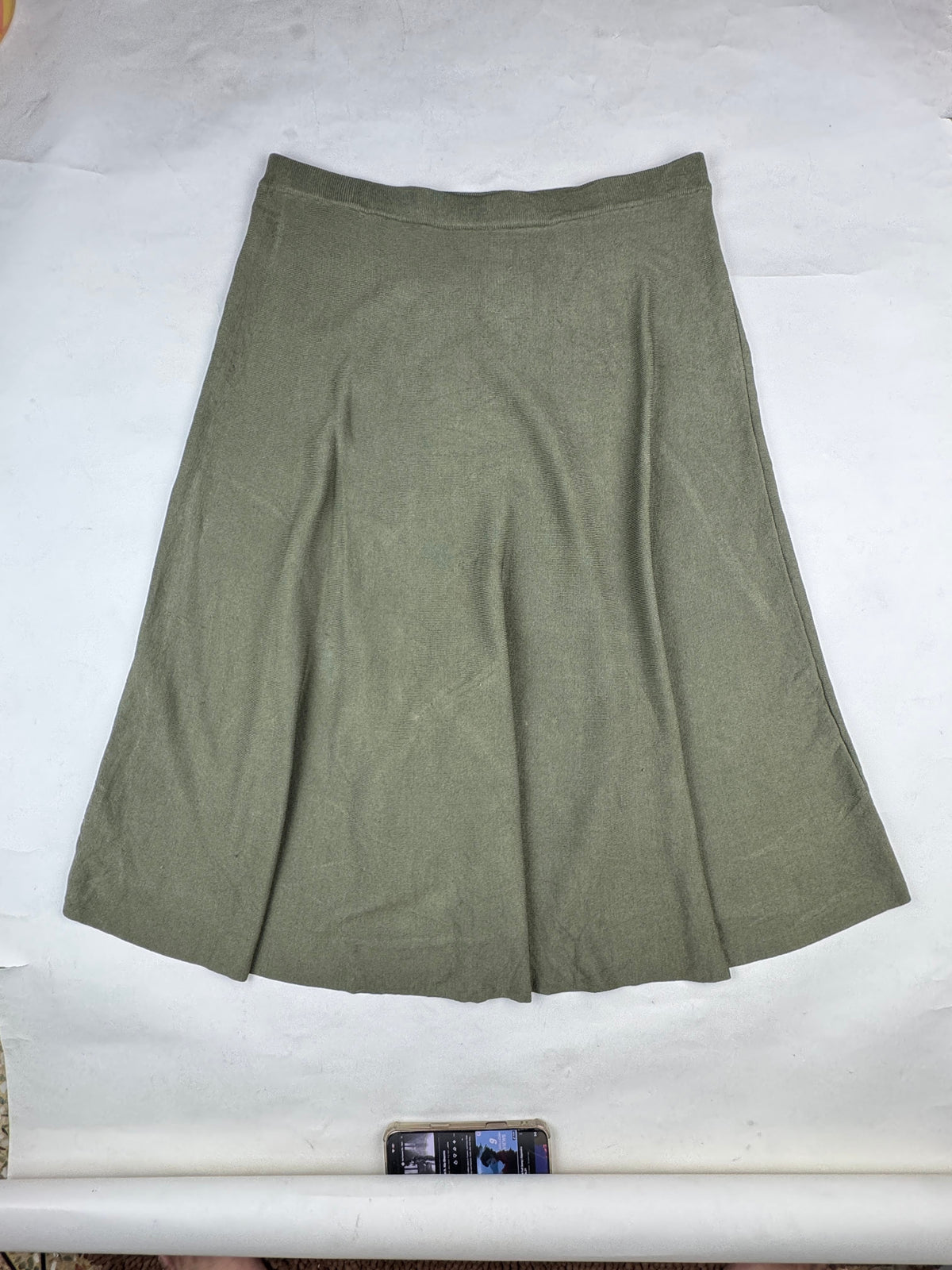 H&M Green A-Line Knit Skirt buy preloved clothing online Pakistan - image 2