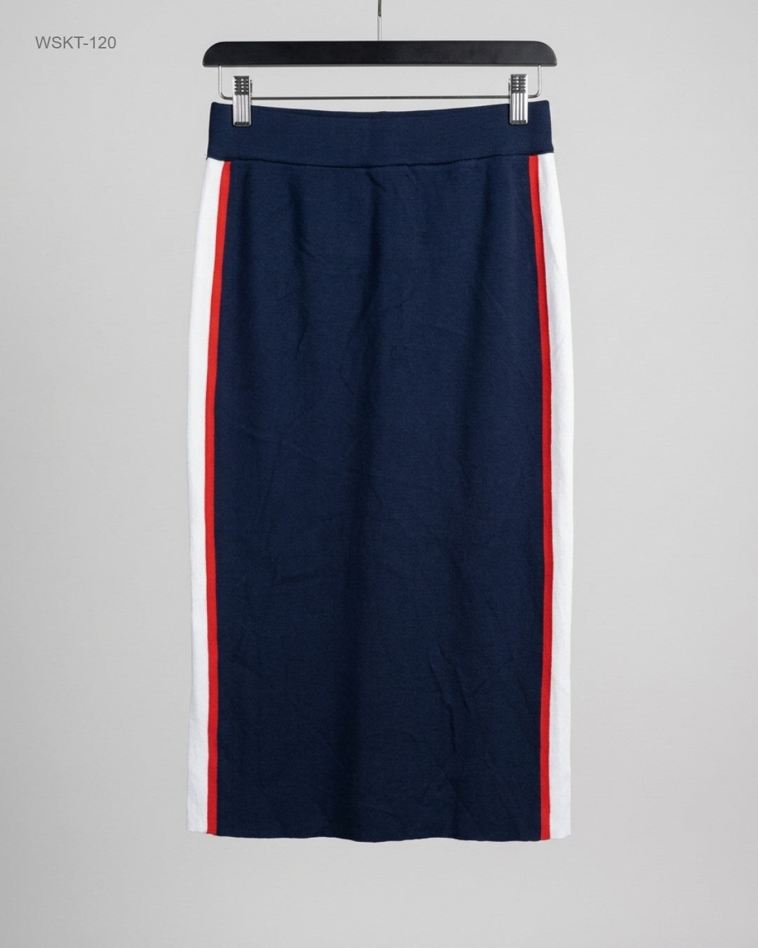 Marks & Spencer Blue Side-Stripe Midi Pencil Skirt buy preloved clothing online Pakistan