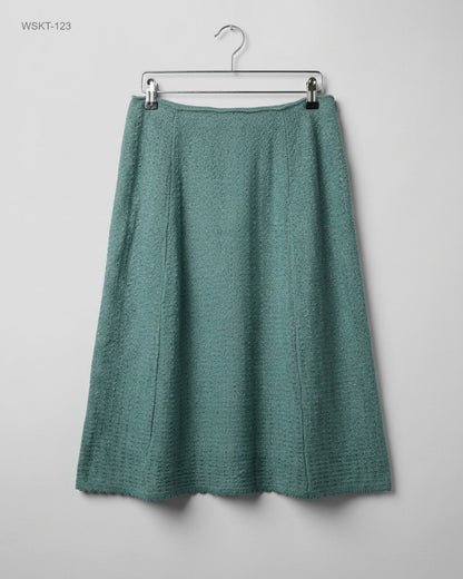 COUNTRY LADY Green A-Line Knit Midi Skirt buy preloved clothing online Pakistan