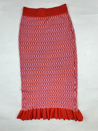 SAVIDA (WSKT-127) Knit Ruffle Hem Skirt