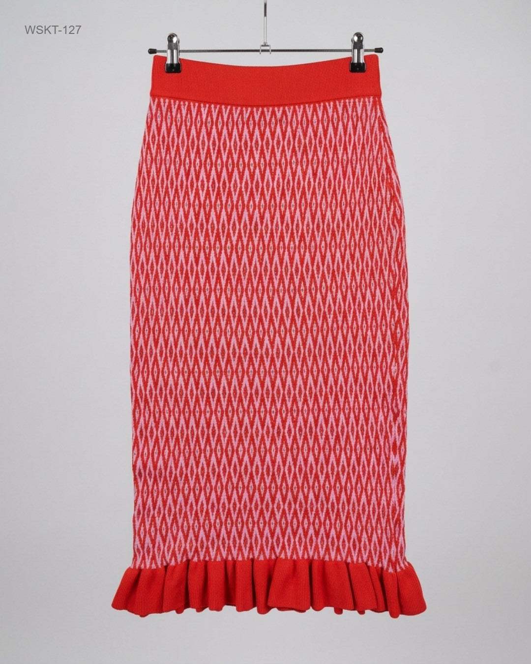 SAVIDA (WSKT-127) Knit Ruffle Hem Skirt