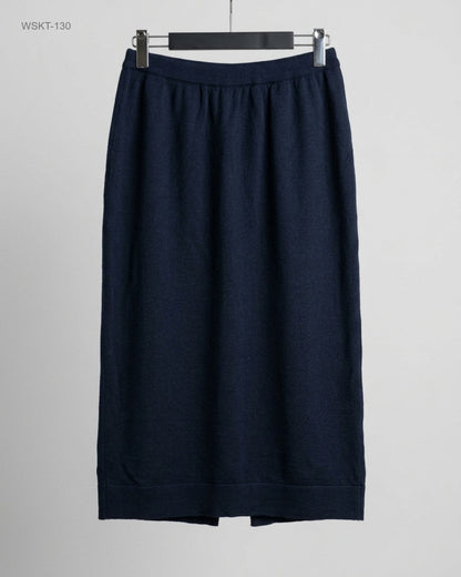 Bode DarkBlue Knit Midi Skirt buy preloved clothing online Pakistan