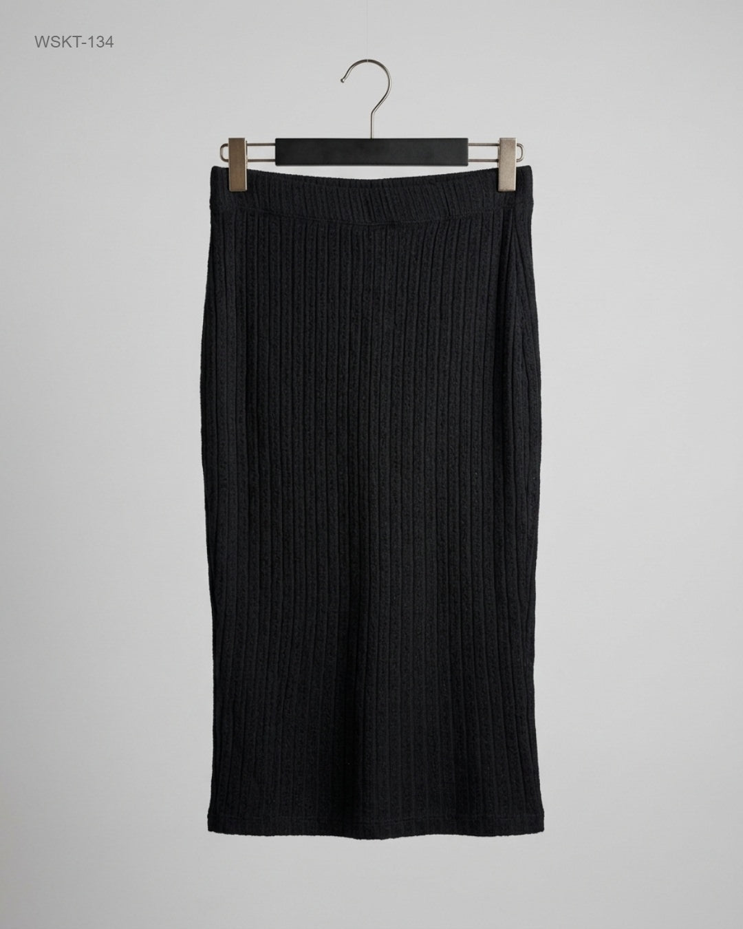 SHEIN Black Ribbed Midi Skirt buy preloved clothing online Pakistan