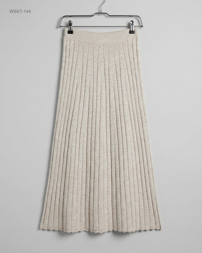 Marks & Spencer Wheat Pleated Knit Maxi Skirt buy preloved clothing online Pakistan