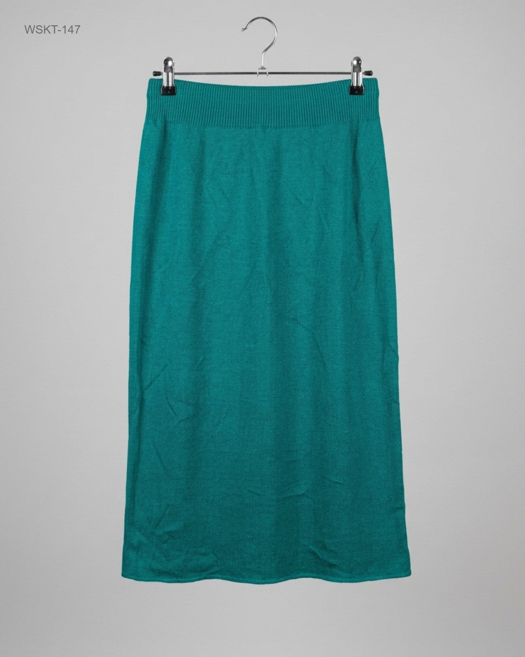 CUT LABEL Cyan Knit Midi Skirt buy preloved clothing online Pakistan