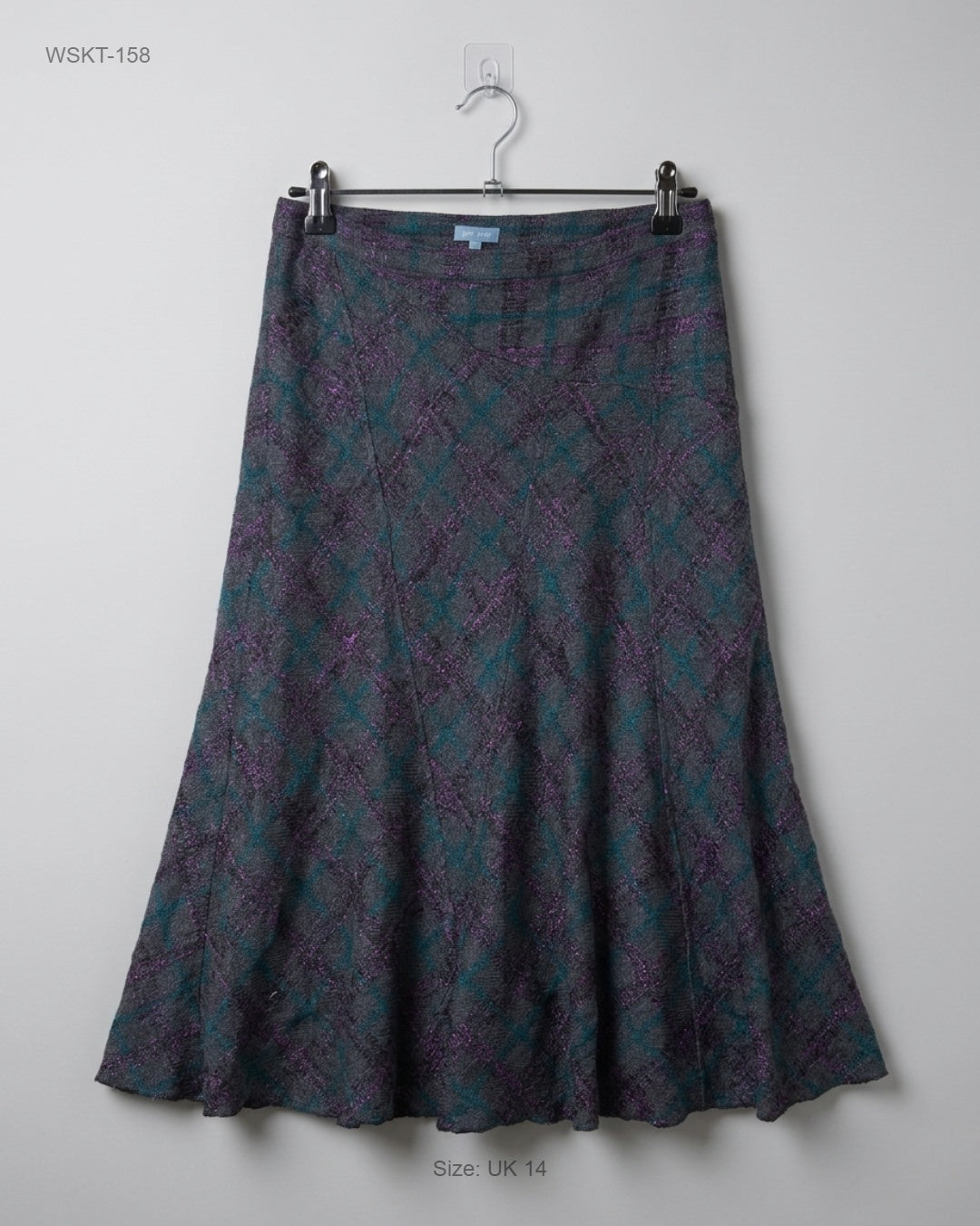 Per Una Gray A-Line Midi Skirt buy preloved clothing online Pakistan