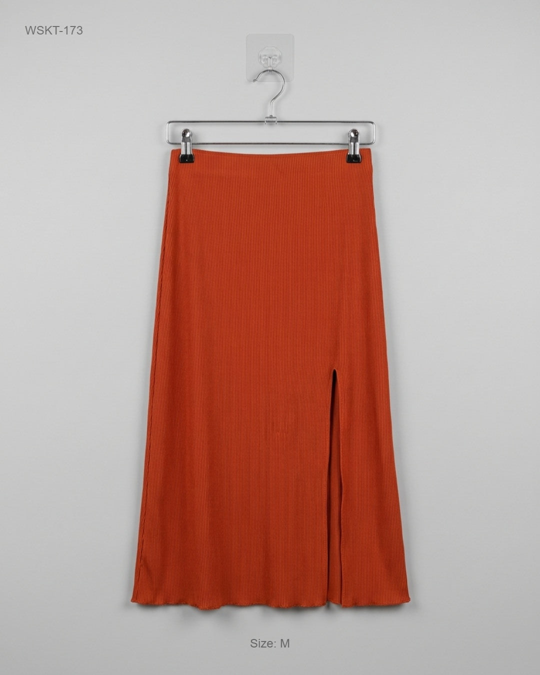 Bershka (WSKT-173) Ribbed Midi Skirt with Slit
