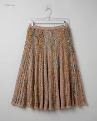 WENDY WEAR (WSKT-191) Metallic Knit Pleated Skirt