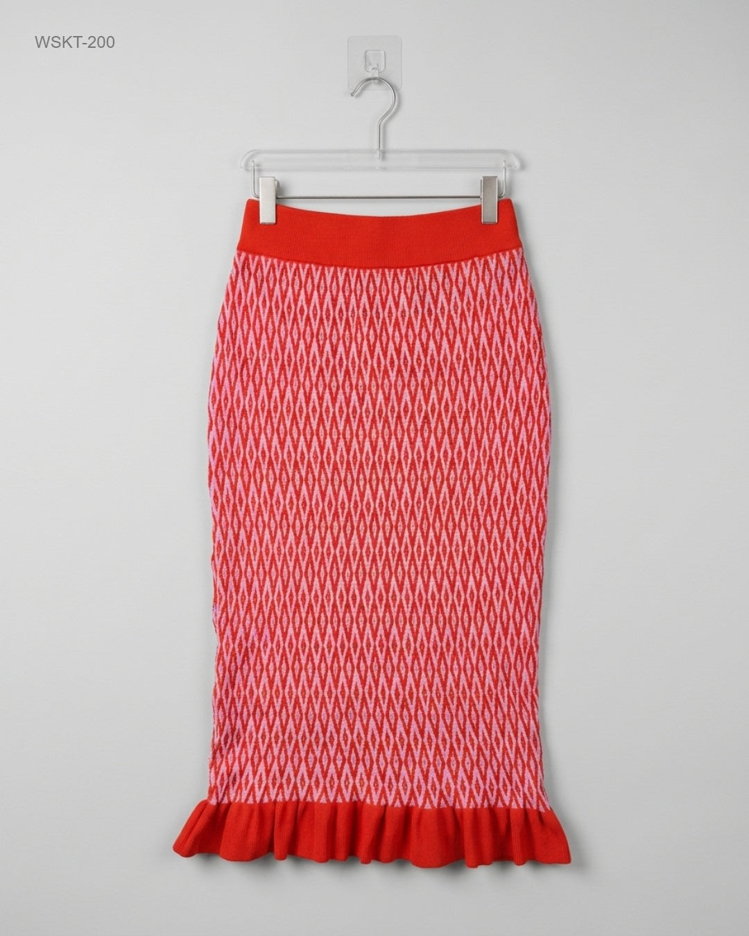 SAVIDA Orange Knit Midi Skirt buy preloved clothing online Pakistan