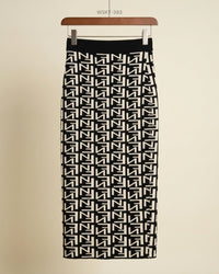 Moocci (WSKT-393) Knit Midi Skirt