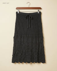 Unknown (WSKT-427) Crochet Knit Midi Skirt