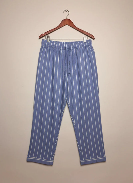 Premium Condition Womens Summer Trousers | Preloved Primark | Sky Blue With Lines Viscose | Thrift Shop for Womens Lahore Pakistan | OTS