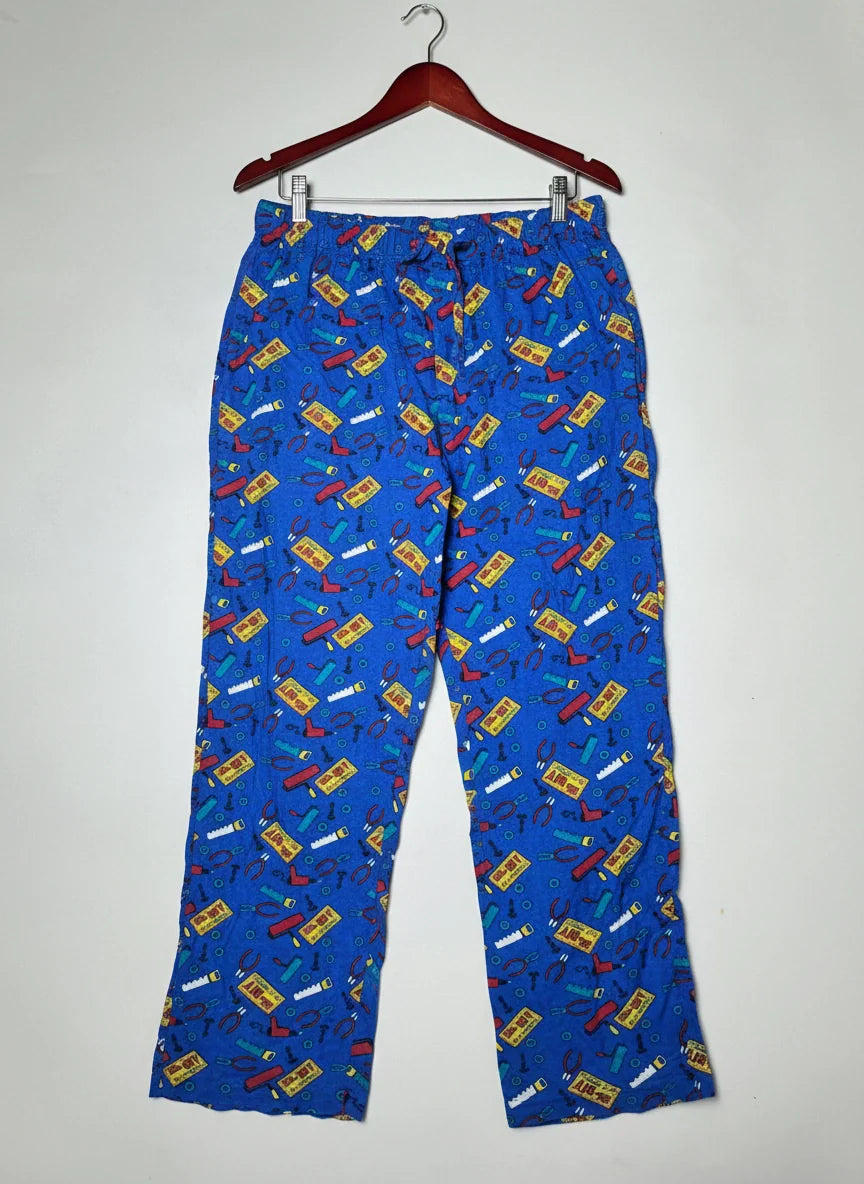 Shop Premium Womens Summer Trousers by CARGO QUAY | Preloved Branded Clothes | BLUE MULTI Cotton | Womens | OTS Thrift Store Karachi Pakistan